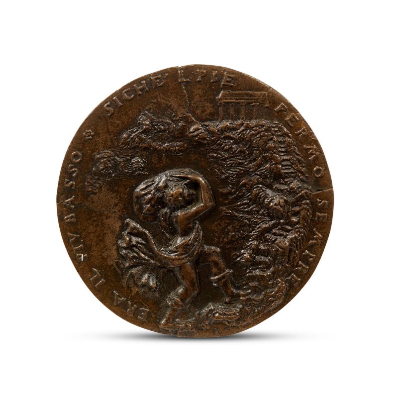 



Northern Italy, 16th century, Mythological scene, bronze  - Auction PLAQUETTES, MEDALS, AND SMALL BRONZE SCULPTURES FROM THE COLLECTION OF MARIO SCAGLIA AND OTHER PROVENANCES - Pandolfini Casa d'Aste