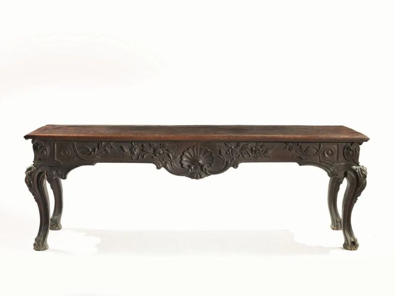 Grande tavolo a muro, Roma, inizi sec. XVIII  - Auction Furniture and Objects Of Art - Pandolfini Casa d'Aste