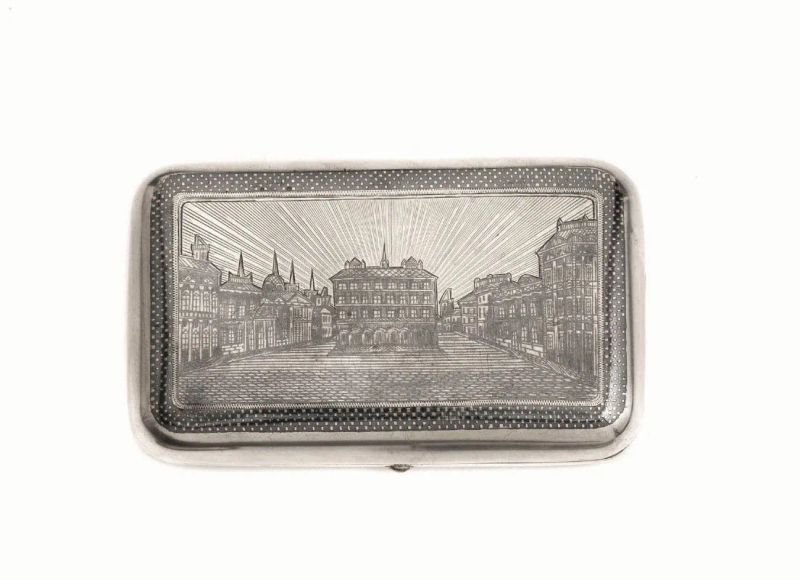 SCATOLINA, MOSCA, 1873, SAGGIATORE VIKTOR VASILYEVICH SAVINSKY  - Asta Argenti Italiani, Europei e Russi - Pandolfini Casa d'Aste