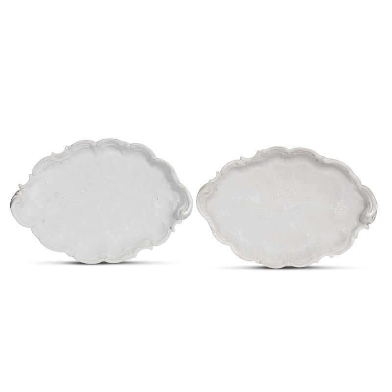 A PAIR OF GINORI SERVING DISHES (MARESCIALLE), DOCCIA, CIRCA 1770  - Auction ONLINE AUCTION | CERAMICA. MAIOLICHE E PORCELLANE DAL XVI AL XIX SECOLO - Pandolfini Casa d'Aste