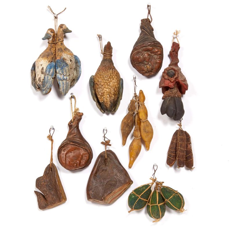 



ASSORTIMENTO DI CARNI, SALUMI E FORMAGGI, NAPOLI, SECOLO XIX   - Asta PASTORI DA PRESEPE NAPOLETANI - Pandolfini Casa d'Aste