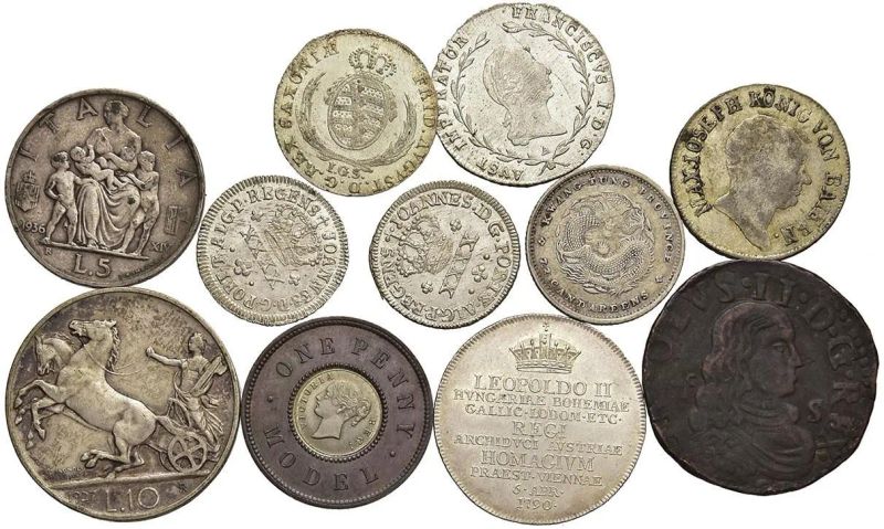 145 MONETE IN METALLI VARI  - Auction Collectible coins and medals. From the Middle Ages to the 20th century. - Pandolfini Casa d'Aste
