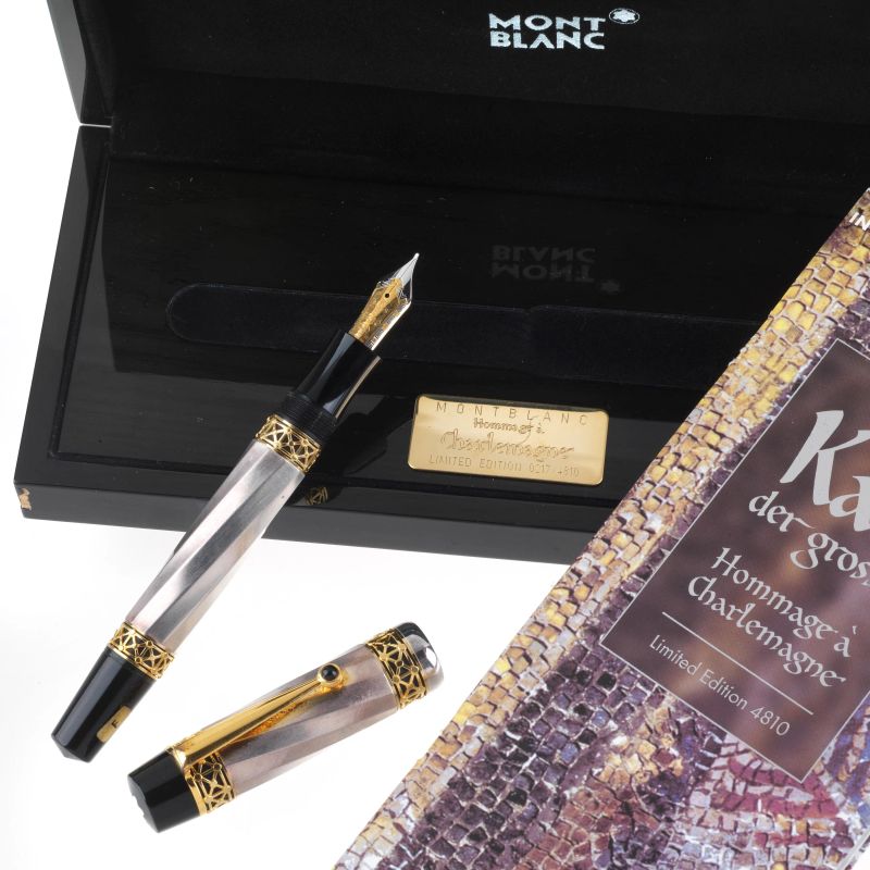 Montblanc : MONTBLANC KARL DER GROSSE &quot;HOMMAGE A CHARLEMAGNE&quot; PATRON OF ART LIMITED EDITION N. 0217/4810 FOUNTAIN PEN, 2000  - Auction TIMED AUCTION | WATCHES AND PENS - Pandolfini Casa d'Aste