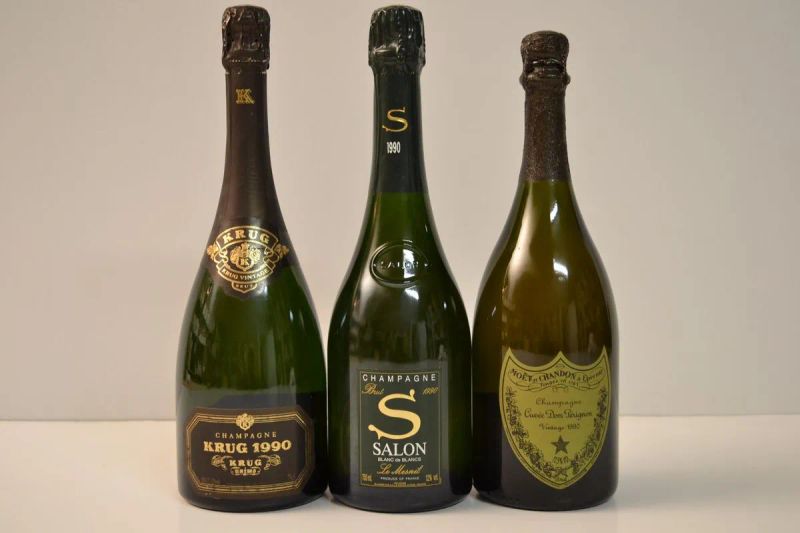 Selezione Champagne 1990  - Asta Vini e distillati da collezione da cantine selezionate - Pandolfini Casa d'Aste