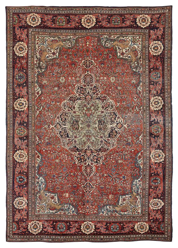      TAPPETO SARUK FARAHAN, PERSIA, 1850   - Auction important antique rugs - Pandolfini Casa d'Aste