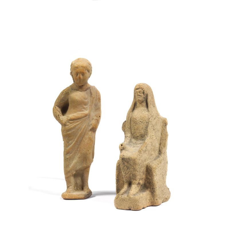 



STATUETTA VOTIVA E DEA IN TRONO  - Asta ARCHEOLOGIA - Pandolfini Casa d'Aste