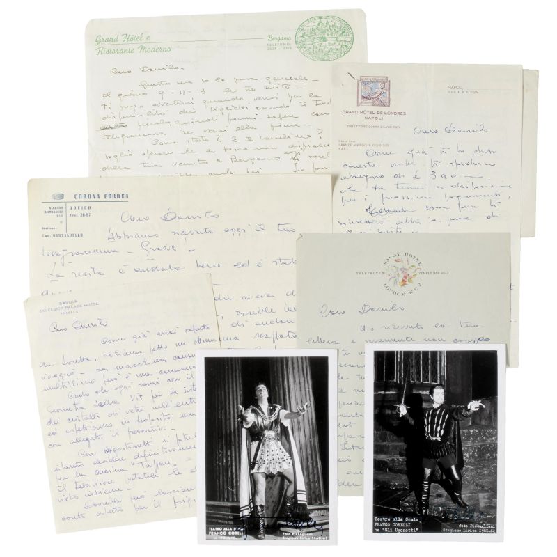 



Substantial group of signed autograph letters by the tenor from Ancona  - Auction BOOKS, MANUSCRIPTS AND AUTOGRAPHS - Pandolfini Casa d'Aste