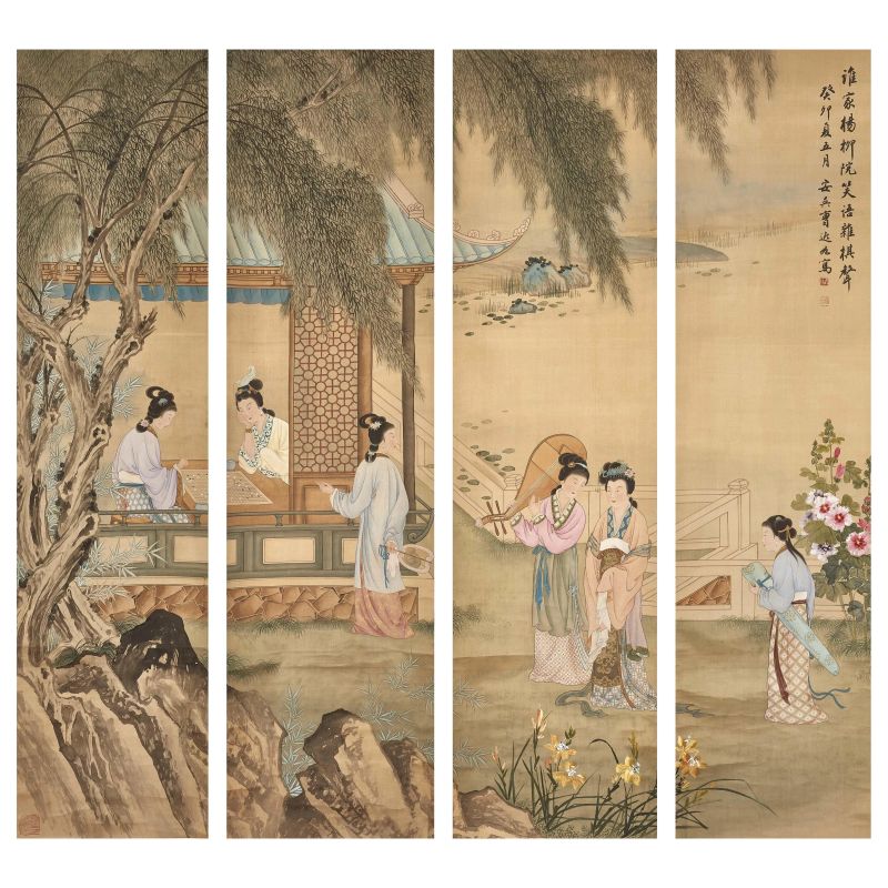 A SERIES OF FOUR PAINTINGS, CHINA, 20TH CENTURY  - Auction Asian Art | &#19996;&#26041;&#33402;&#26415; - Pandolfini Casa d'Aste