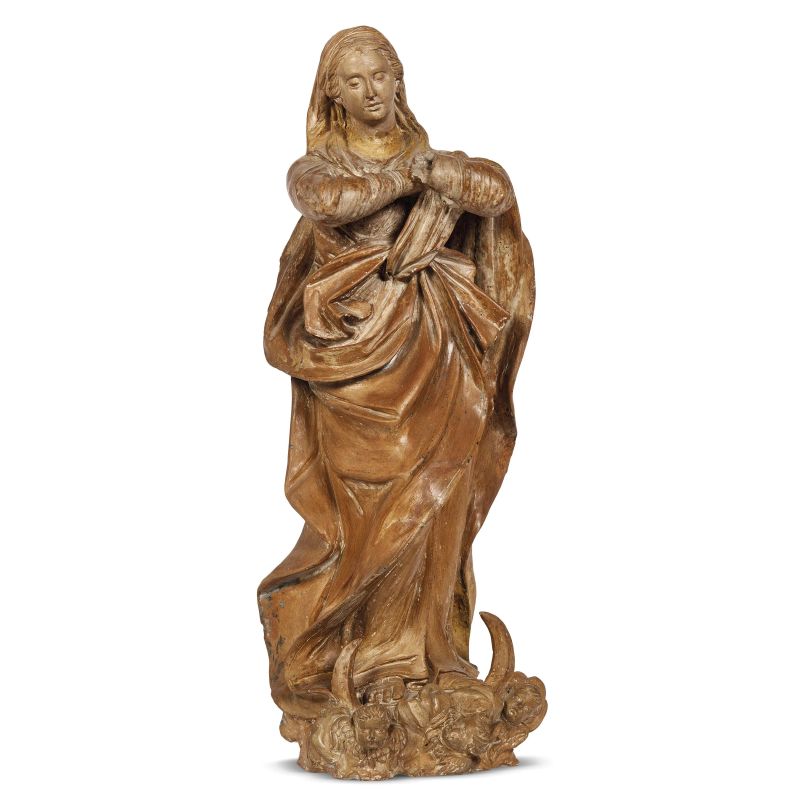 Bolognese plastic artist close to Filippo Scandellari, circa 1770, Immaculate Madonna, terracotta  - Auction SCULPTURES AND WORKS OF ART FROM MIDDLE AGE TO 19TH CENTURY - Pandolfini Casa d'Aste