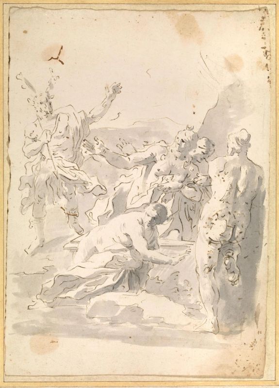 Scuola veneta, prima met&agrave; sec. XVIII  - Auction Works on paper: 15th to 19th century drawings, paintings and prints - Pandolfini Casa d'Aste
