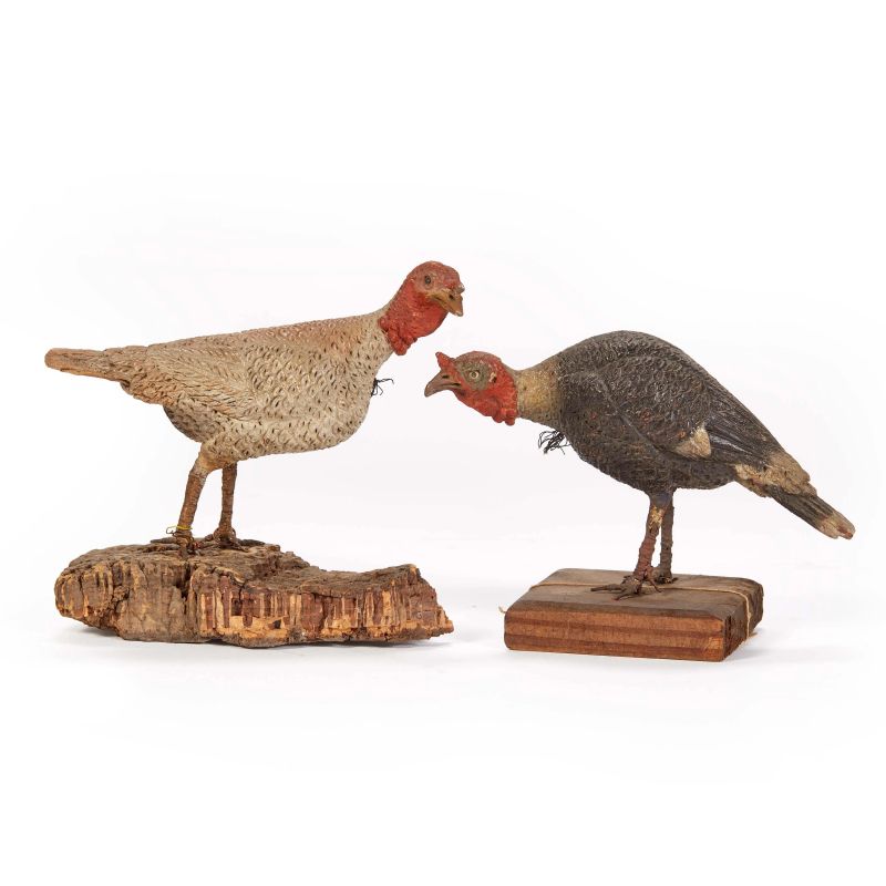 



A PAIR OF TURKEYS, NAPLES, 18TH/19TH CENTURY  - Auction ONLINE AUCTION | NEAPOLITAN NATIVITY SHEPHERDS - Pandolfini Casa d'Aste