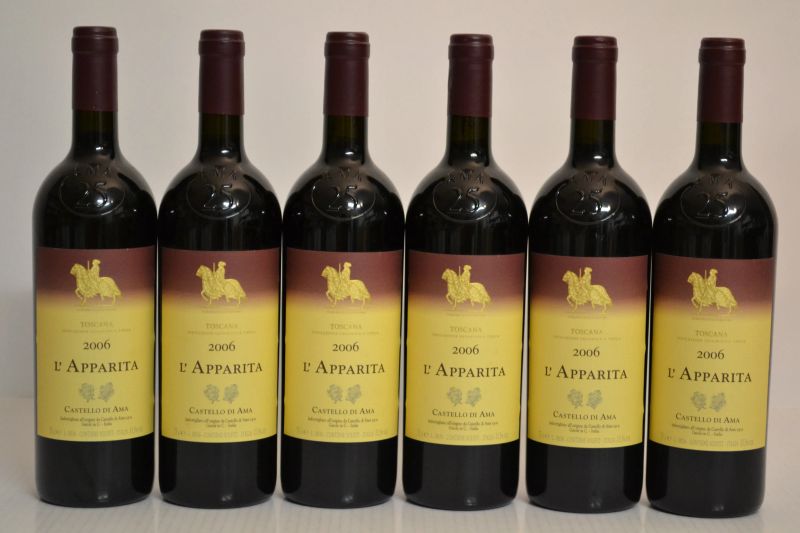 L'Apparita Castello di Ama 2006  - Asta Una Prestigiosa Selezione di Vini e Distillati da Collezioni Private - Pandolfini Casa d'Aste
