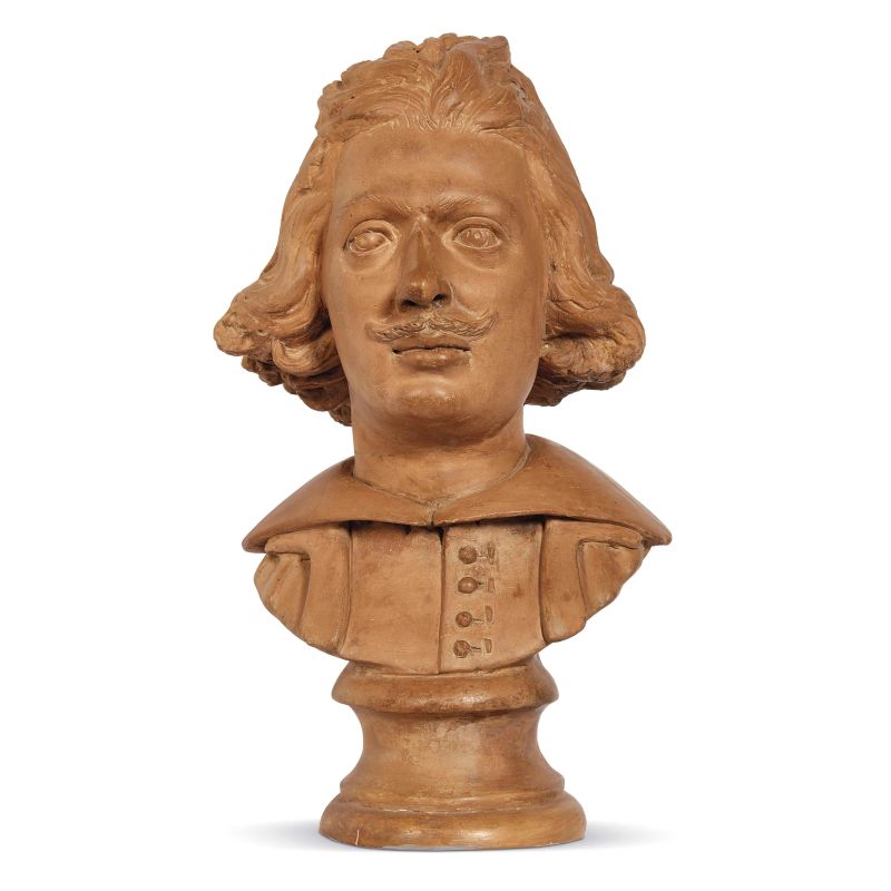 After Giovanni Gonnelli, Tuscany, 18th century, Selfportait, terracotta  - Auction GIOVANNI PRATESI | HOMO FABER PART II - Pandolfini Casa d'Aste