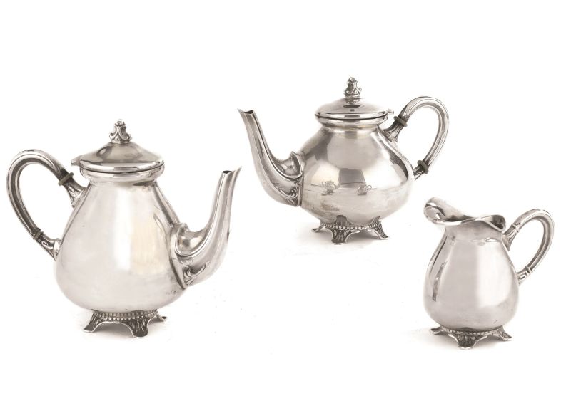      SERVIZIO DA TÈ, SECOLO XX   - Auction ONLINE AUCTION | ITALIAN AND EUROPEAN SILVER - Pandolfini Casa d'Aste