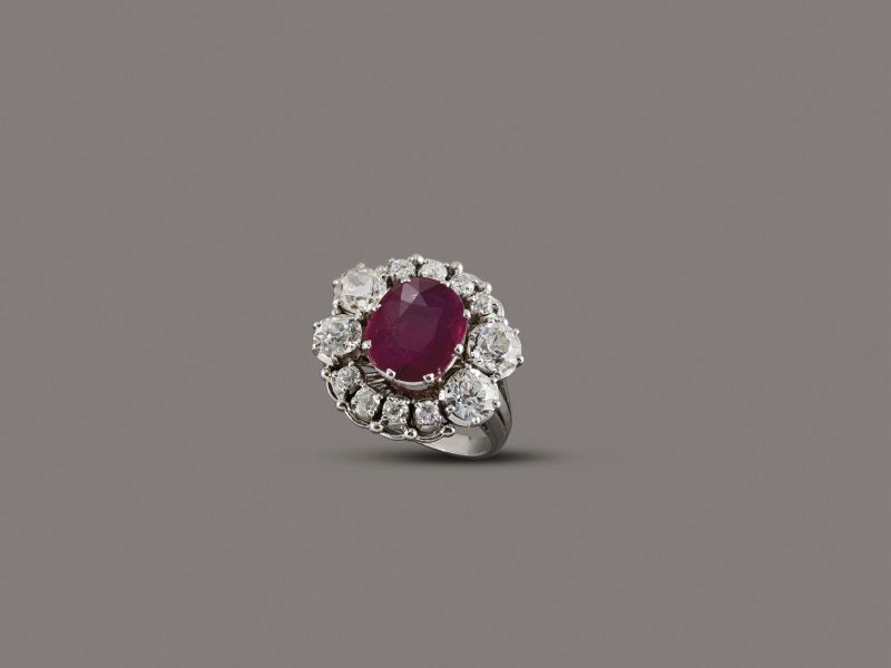 ANELLO IN PLATINO E RUBINO  - Auction FINE JEWELS - Pandolfini Casa d'Aste