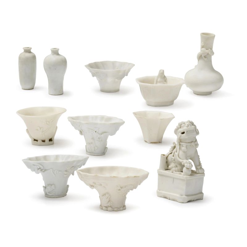 



A GROUP OF WHITE-GLAZED PORCELAIN PIECES, CHINA, QING DYNASTY, 18TH&ndash;19TH CENTURY  - Auction Asian Art | 东方艺术 - Pandolfini Casa d'Aste