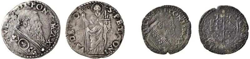 GIULIO III (GIOVANNI MARIA CIOCCHI DEL MONTE 1550 - 1555), DUE MONETE  - Auction Collectible coins and medals. From the Middle Ages to the 20th century. - Pandolfini Casa d'Aste