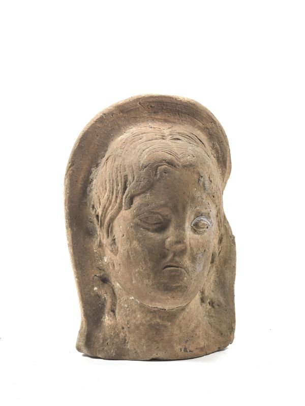 TESTA FEMMINILE VOTIVA  - Auction Antiquities - Pandolfini Casa d'Aste