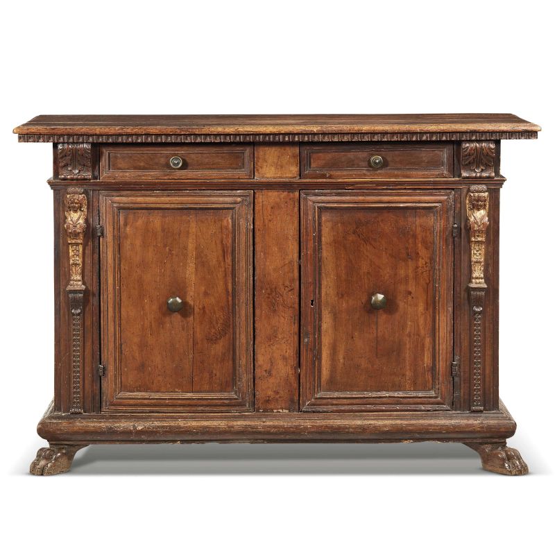 A TUSCAN SIDEBOARD, 17TH CENTURY  - Auction FURNITURE AND WORKS OF ART FROM PRIVATE COLLECTIONS - Pandolfini Casa d'Aste