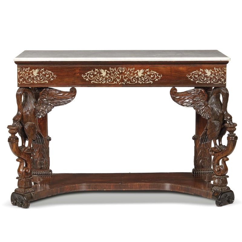 A SICILIAN CONSOLE, 19TH CENTURY  - Auction INTERNATIONAL FINE ART AND AN IMPORTANT COLLECTION OF PENDULES “AU BON SAUVAGE” - Pandolfini Casa d'Aste