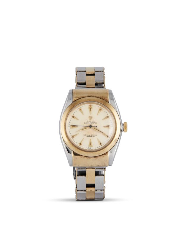 OROLOGIO ROLEX OYSTER PERPETUAL "OVETTO" ACCIAIO E ORO REF. 3065 N. 41279  - Auction Fine watches - Pandolfini Casa d'Aste