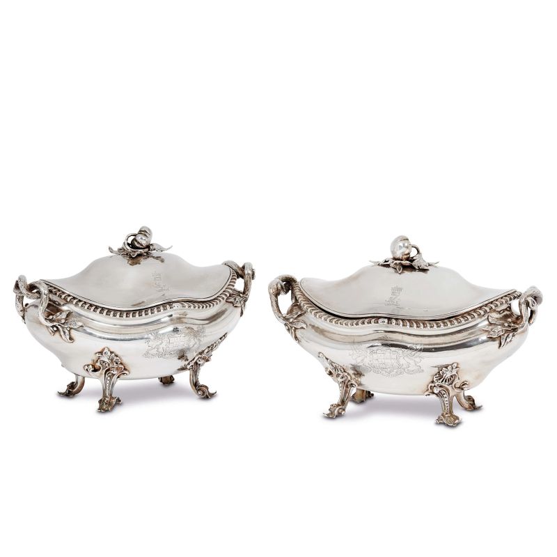A PAIR OF PAUL STORR SOUP TUREENS, LONDON, 1838  - Auction INTERNATIONAL FINE ART - Pandolfini Casa d'Aste
