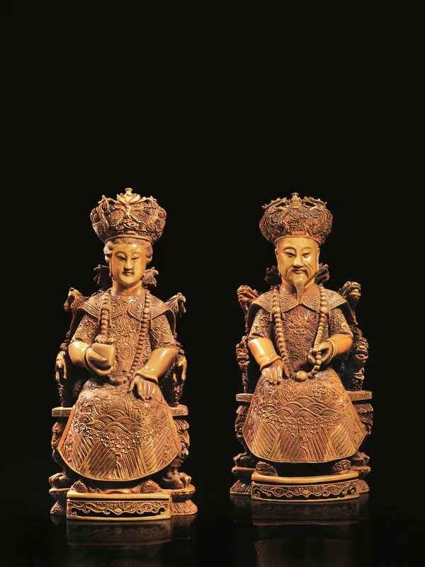 DUE SCULTURE, CINA, SECC. XIX-XX  - Auction Asian Art - Pandolfini Casa d'Aste