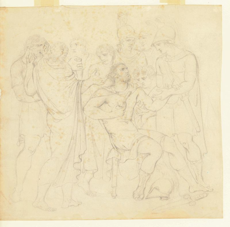 Scuola neoclassica, sec. XIX  - Auction Works on paper: 15th to 19th century drawings, paintings and prints - Pandolfini Casa d'Aste