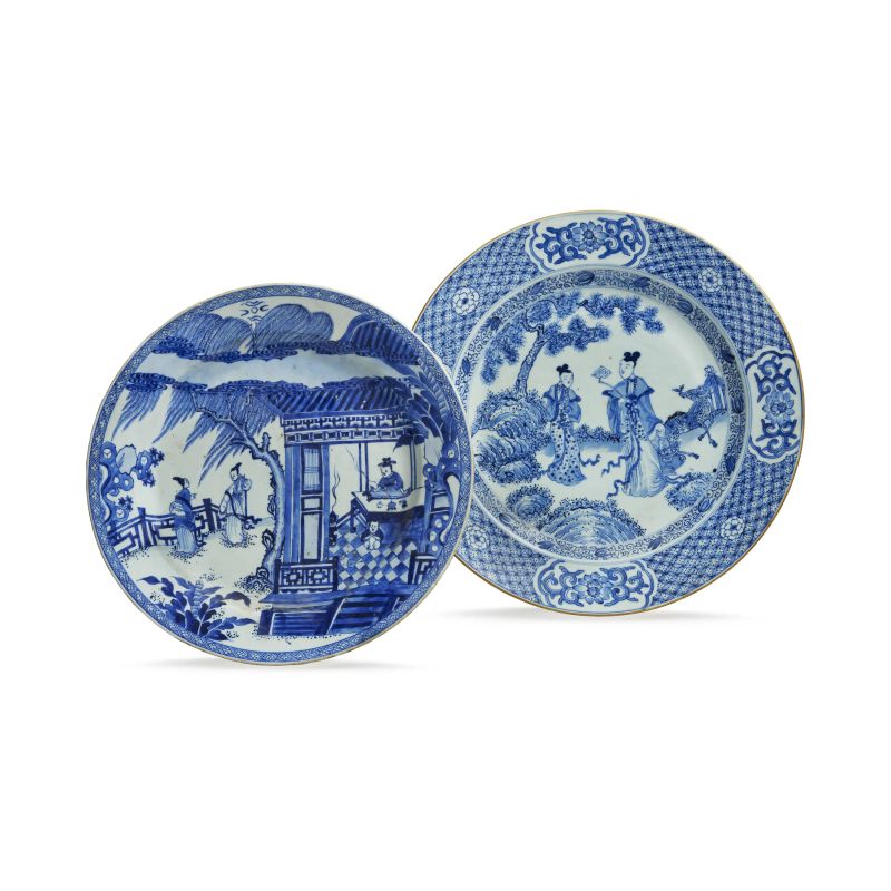 



TWO BLUE AND WHITE PORCELAIN PLATES, CHINA, QING DYNASTY, 18TH CENTURY  - Auction Asian Art | 东方艺术 - Pandolfini Casa d'Aste