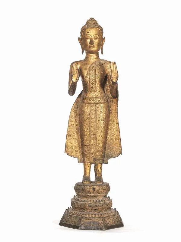 SCULTURA, THAILANDIA, AYUTTHAYA, FINE SECOLO XIX  - Asta MOBILI, ARREDI ED OGGETTI D'ARTE DI DECORAZIONE INTERNAZIONALE - Pandolfini Casa d'Aste