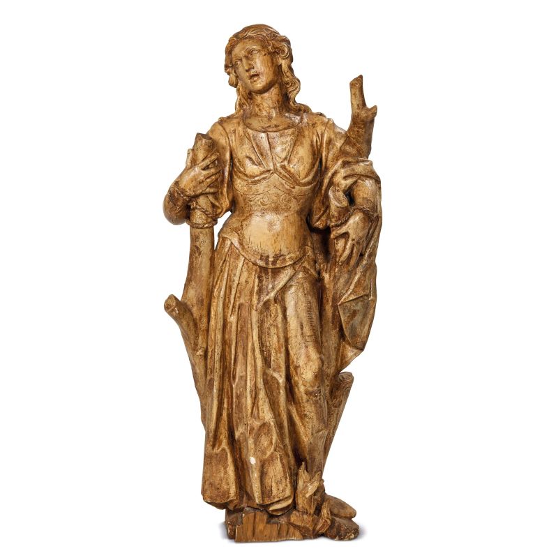 



Venetian school, early 18th century, Saint Barbara, carved and polychrome wood  - Auction SCULPTURES AND WORKS OF ART FROM MIDDLE AGE TO 19TH CENTURY - Pandolfini Casa d'Aste