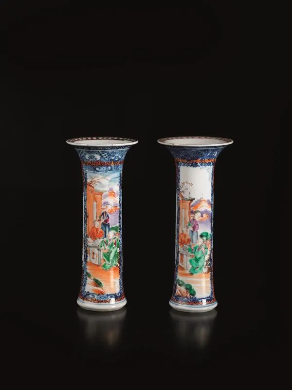 COPPIA DI VASI, CINA, DINASTIA QING, SEC. XVIII  - Auction Asian Art - Pandolfini Casa d'Aste