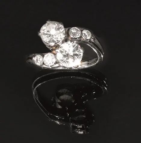 Anello in oro bianco e diamanti  - Auction Important Jewels and Watches - I - Pandolfini Casa d'Aste