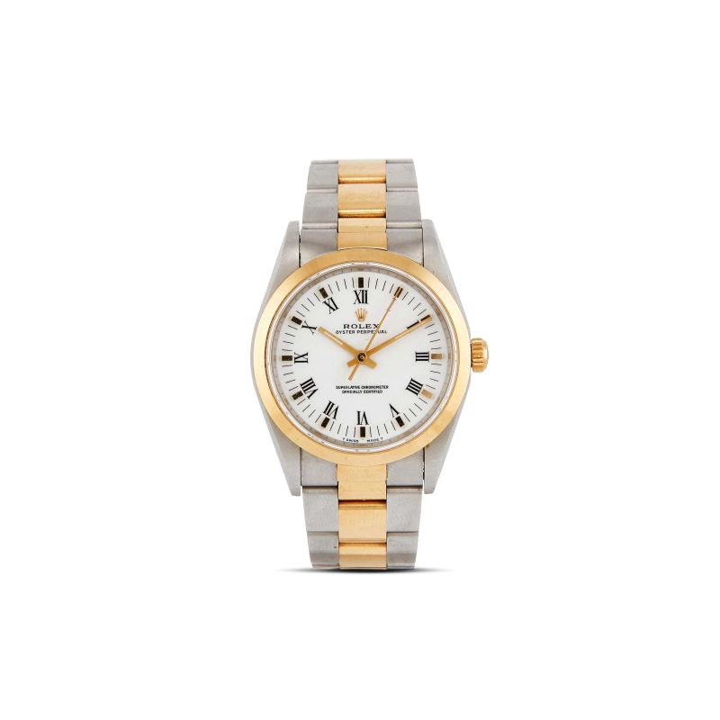 Rolex : ROLEX OYSTER PERPETUAL REF. 14203 N. N 2859XX STAINLESS STEEL AND GOLD WRISTWATCH, 1992  - Auction WRISTWATCHES - Pandolfini Casa d'Aste