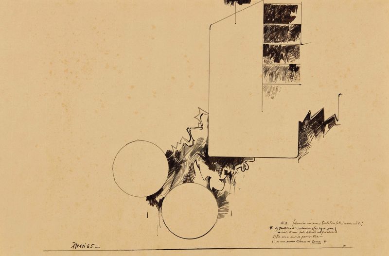 Fabrizio Plessi :      FABRIZIO PLESSI    - Auction ITALIA NOVECENTO | WORKS ON PAPER - Pandolfini Casa d'Aste