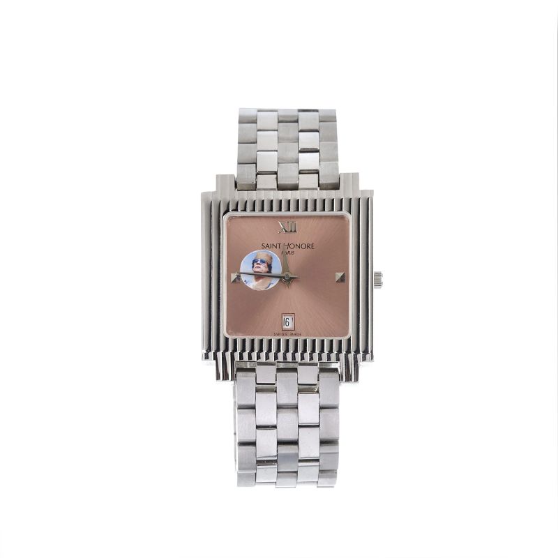



SAINT HONORE STAINLESS STEEL WRISTWATCH WITH A CUSTOMIZED MUAMMAR GHEDDAFI  - Auction WATCHES - Pandolfini Casa d'Aste