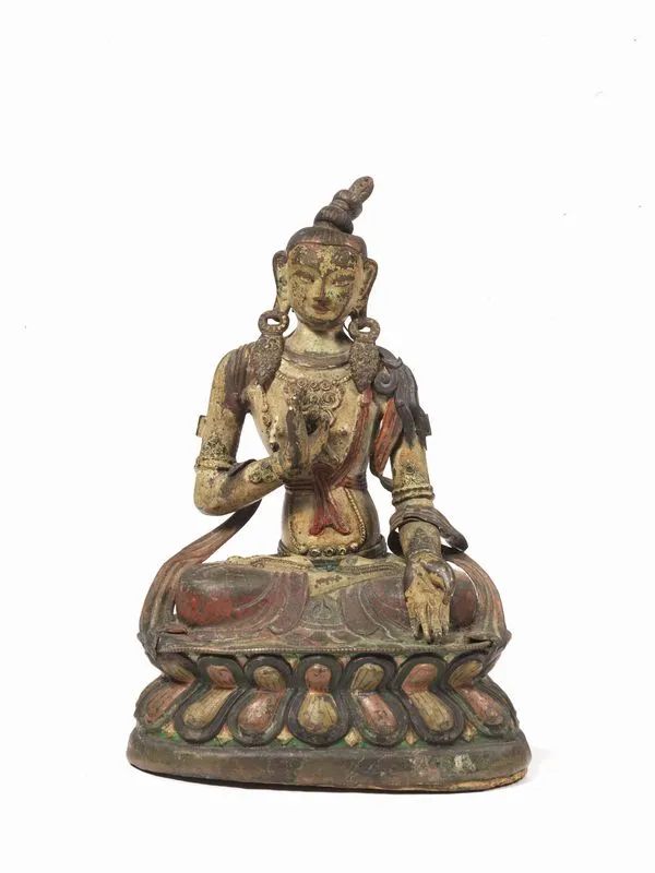 STATUA RAFFIGURANTE TARA BIANCA, TIBET, SEC. XVIII  - Asta Arte Orientale - Pandolfini Casa d'Aste