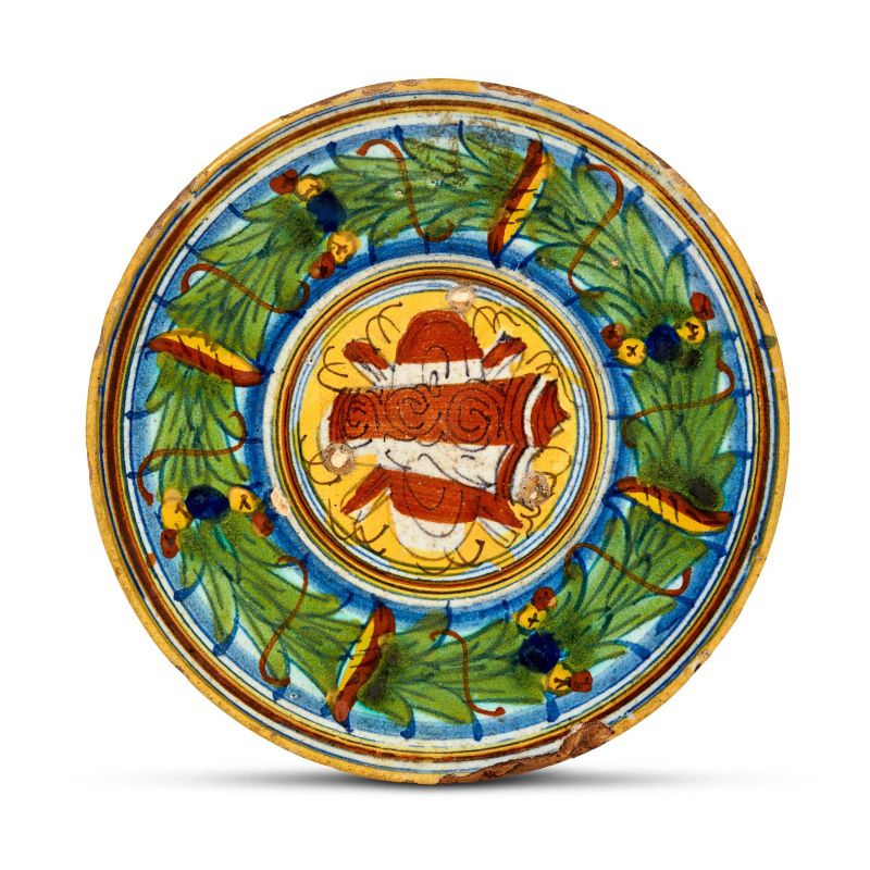 



PIATTELLO, CASTELDURANTE, MET&Agrave; SECOLO XVI  - Asta CERAMICA. MAIOLICHE E PORCELLANE DAL RINASCIMENTO AL SETTECENTO - Pandolfini Casa d'Aste