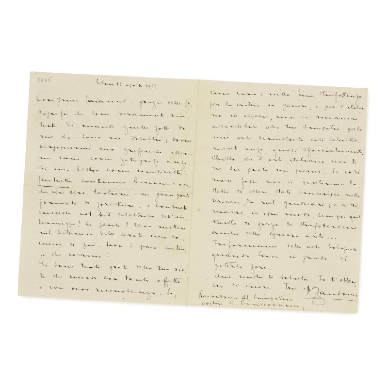 Zandonai, Riccardo. Lettera autografa firmata  - Asta LIBRI, MANOSCRITTI, AUTOGRAFI E STAMPE - Pandolfini Casa d'Aste