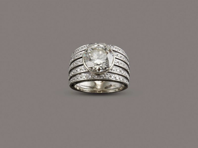 ANELLO IN ORO BIANCO E DIAMANTI  - Auction FINE JEWELS - Pandolfini Casa d'Aste