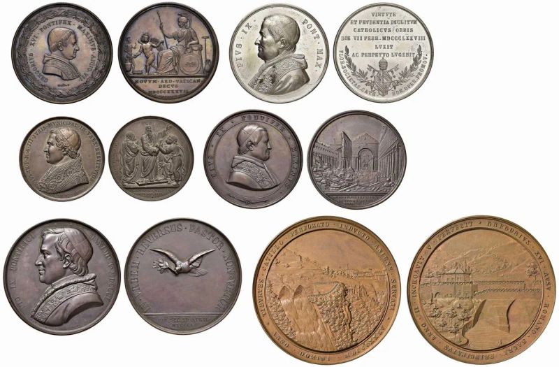SEI MEDAGLIE PAPALI  - Auction Collectible coins and medals. From the Middle Ages to the 20th century. - Pandolfini Casa d'Aste