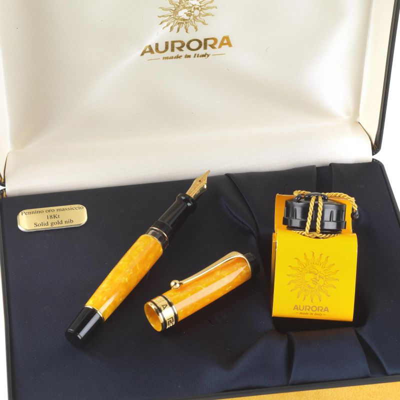 AURORA OPTIMA &quot;O SOLE MIO&quot; LIMITED EDITION FOUNTAIN PEN N. 0820  - Auction TIMED AUCTION | WATCHES AND PENS - Pandolfini Casa d'Aste