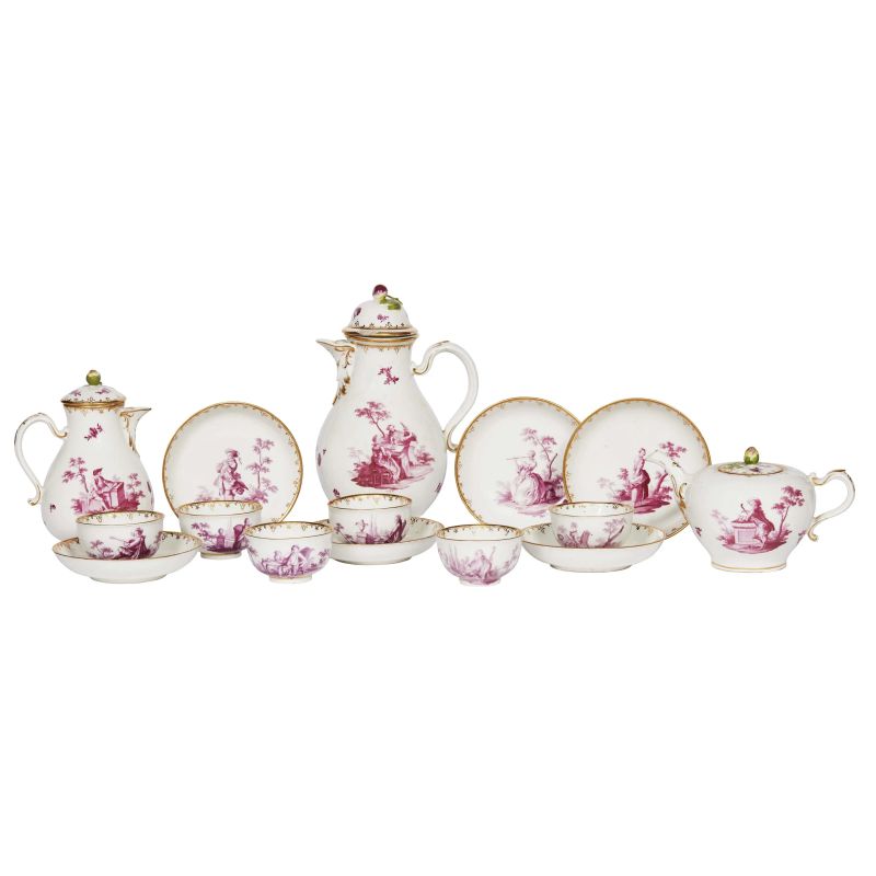 A COFEE SET, VIENNA, SECOND HALF 18TH CENTURY&nbsp;  - Auction ONLINE AUCTION | CERAMICA. MAIOLICHE E PORCELLANE DAL XVI AL XIX SECOLO - Pandolfini Casa d'Aste