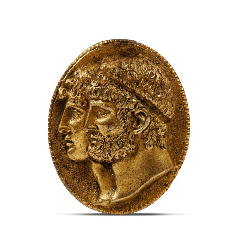 



Central Italy, 16th century, double profile (Philip II of Macedonia), gilted bronze  - Auction PLAQUETTES, MEDALS, AND SMALL BRONZE SCULPTURES FROM THE COLLECTION OF MARIO SCAGLIA AND OTHER PROVENANCES - Pandolfini Casa d'Aste