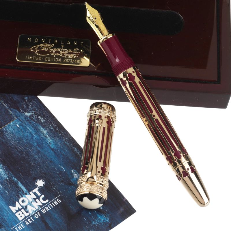 Montblanc : MONTBLANC &quot;CATHERINE II THE GREAT&quot; PENNA STILOGRAFICA SERIE PATRON OF ART EDIZIONE LIMITATA N. 2673/4810, ANNO 1997  - Asta ASTA A TEMPO | PENNE DA COLLEZIONE - Pandolfini Casa d'Aste