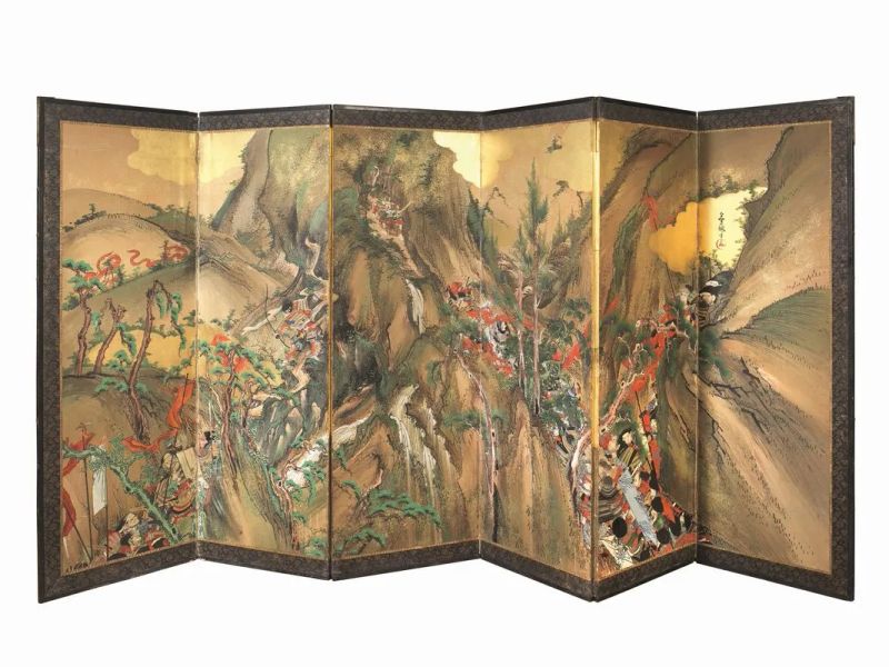 PARAVENTO, GIAPPONE, SEC. XIX  - Auction Asian Art - Pandolfini Casa d'Aste