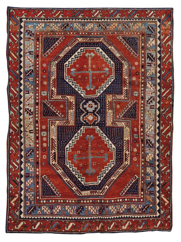 TAPPETO SEVAN KAZAK, ARMENIA, 1910  - Auction TIMED AUCTION | RUGS - Pandolfini Casa d'Aste