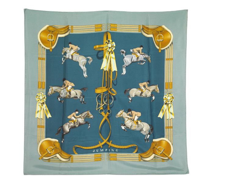      HERMES FOULARD “JUMPING”   - Asta VINTAGE: BORSE E ACCESSORI DI HERMES, LOUIS VUITTON E ALTRE GRANDI MAISON - Pandolfini Casa d'Aste