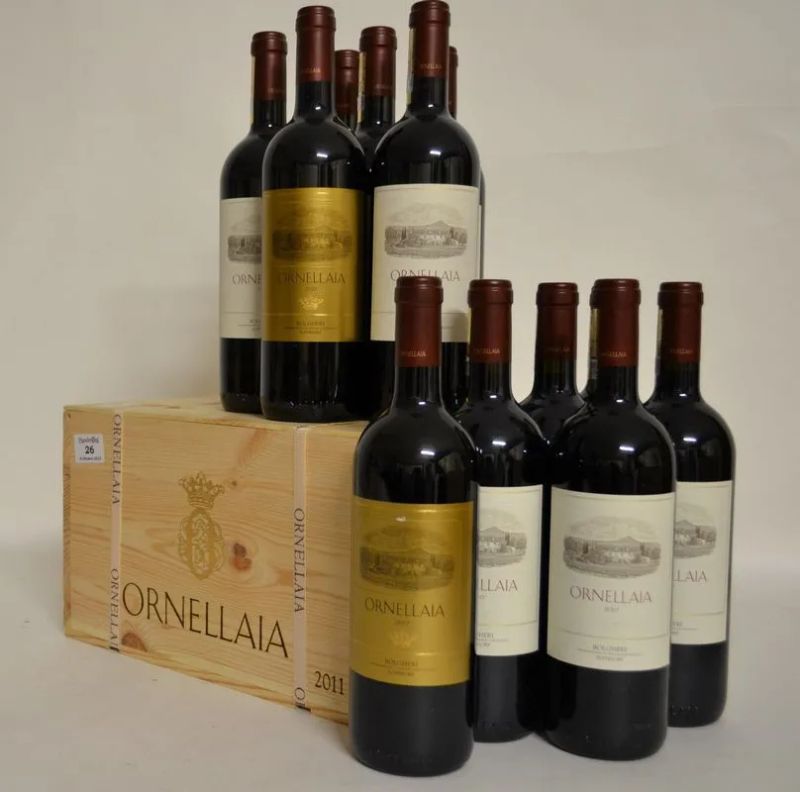 Ornellaia 2011                                                              - Auction The passion of a life. A selection of fine wines from the Cellar of the Marcucci. - Pandolfini Casa d'Aste