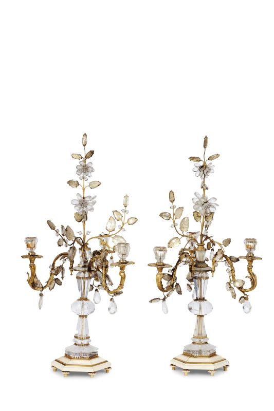 COPPIA DI CANDELABRI, FRANCIA, SECOLO XIX  - Auction International fine art - Pandolfini Casa d'Aste